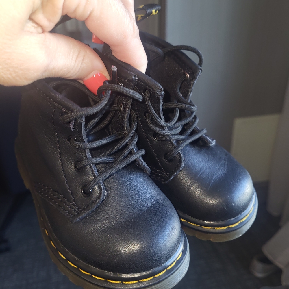 Infant's Adorable Dr. Martens Black Boots Classic Style